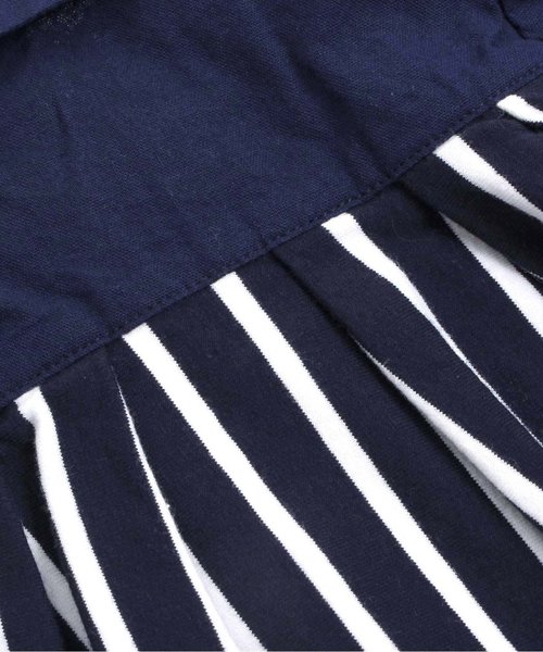 apres les cours（アプレレクール）の「ストライプシャツチュニック（チュニック・キッズ・ネイビー/オフホワイト・80/110/130/140/100/120/90）」の6枚目の写真