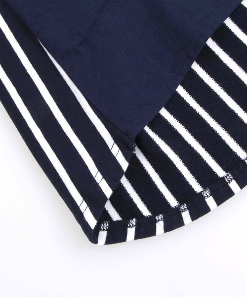 apres les cours（アプレレクール）の「ストライプシャツチュニック（チュニック・キッズ・ネイビー/オフホワイト・80/110/130/140/100/120/90）」の7枚目の写真