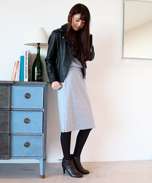 N.(N. Natural Beauty Basic)(エヌエヌナチュラルビューティーベーシック)の「ラムレザーライダース(ライダースジャケット・レディース・ブラック・MEDIUM)」の12枚目の写真