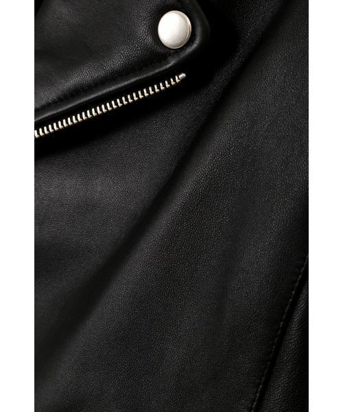 N.(N. Natural Beauty Basic)(エヌエヌナチュラルビューティーベーシック)の「ラムレザーライダース(ライダースジャケット・レディース・ブラック・MEDIUM)」の9枚目の写真