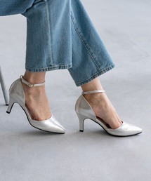 パンプス（シルバー/銀色系・ポインテッドトゥ）ファッション通販