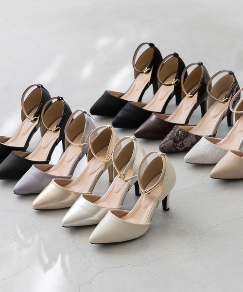 flune(フリューン)の「7.5cmヒール セパレートストラップパンプス(パンプス・レディース・アイボリー/スモークピンク/グリーン/ネイビー/パイソン/ゴールド/ストライプ/ブラック/グレイッシュベージュ/その他/キャメル/ブラック系その他/グレー/サーモンピンク/ブラック系その他2/ブラウン系その他/グレー系その他/ダークグレー/レッド/ナチュラル/ピンク系その他/ブラック系その他3/ラベンダー/パープル/イエロー/ブルー系その他/その他1/ブラック系その他5/ブラック系その他4/シャンパン/ドット/グレー系その他2/チャコールグレー/ブラック系その他6/グレー系その他3/ピンク系その他2/ブラックミックス/レオパード/アッシュグレー/ゴールド系その他/ボルドー/グレー系その他4/ブラック系その他7/アイボリー系/ベージュ系その他/シルバー/ブラウン/ホワイト×グレー/ダークブラウン・25.5cm/25.0cm/22.0cm/22.5cm/21.5cm/24.0cm/23.0cm/24.5cm/23.5cm/26.0cm/26.5cm/20.5cm/21.0cm)」の6枚目の写真