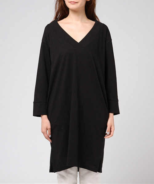 PLAIN CLOTHING（プレーンクロージング）の「Vネックカットソー【PLAIN CLOTHING】（Tシャツ/カットソー・ブラック/ホワイト・FREE）」の11枚目の写真