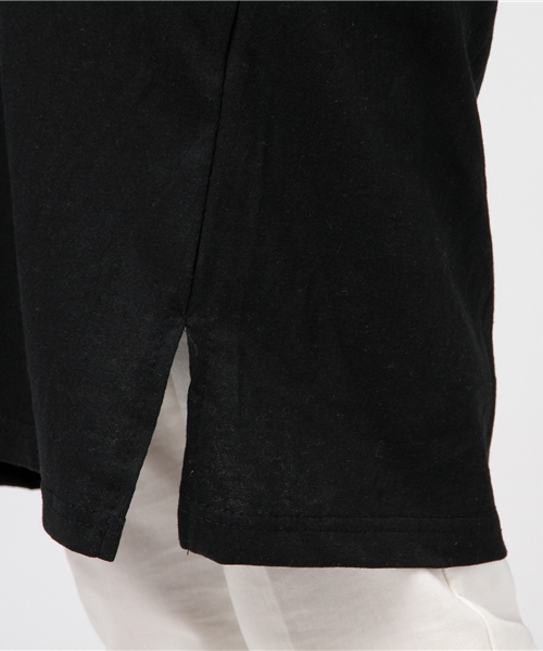 PLAIN CLOTHING（プレーンクロージング）の「Vネックカットソー【PLAIN CLOTHING】（Tシャツ/カットソー・ブラック/ホワイト・FREE）」の9枚目の写真