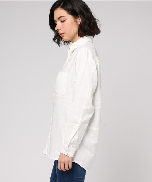 SLY（スライ）の「ジャガードSTRIPE RELAX SH（シャツ/ブラウス・レディース・オフホワイト/カーキ/ベージュ・FREE）」の8枚目の写真