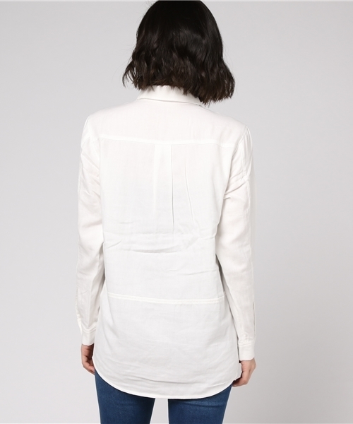 SLY（スライ）の「ジャガードSTRIPE RELAX SH（シャツ/ブラウス・レディース・オフホワイト/カーキ/ベージュ・FREE）」の9枚目の写真