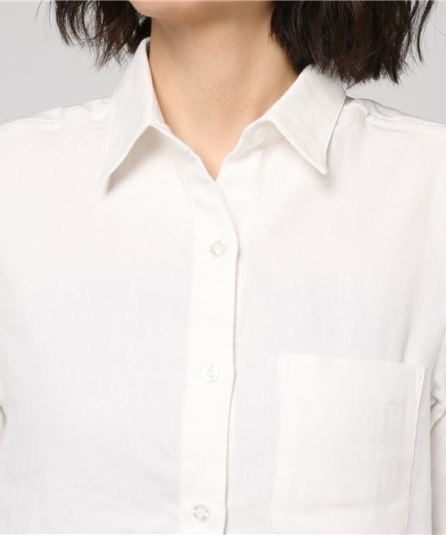 SLY（スライ）の「ジャガードSTRIPE RELAX SH（シャツ/ブラウス・レディース・オフホワイト/カーキ/ベージュ・FREE）」の10枚目の写真