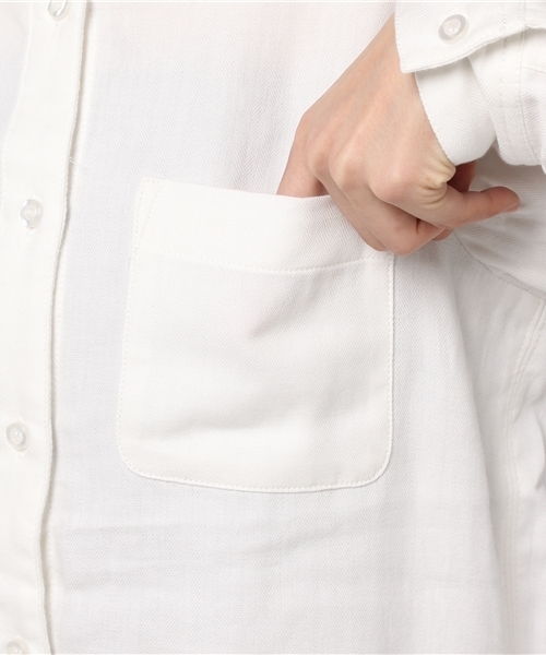 SLY（スライ）の「ジャガードSTRIPE RELAX SH（シャツ/ブラウス・レディース・オフホワイト/カーキ/ベージュ・FREE）」の13枚目の写真