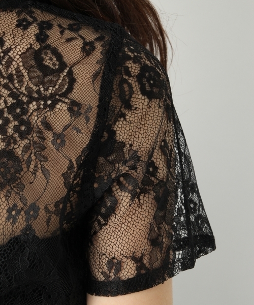 A part by(アパートバイ)の「【WEB限定アイテム/結婚式にも】レース2Pサロペット 761656 (サロペット/オーバーオール・レディース・ベージュ/ブラック/ライトブルー・LARGE/MEDIUM)」の9枚目の写真