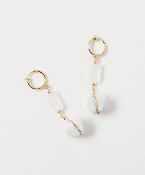 PLAIN CLOTHING(プレーンクロージング)の「ストーンイヤリング【PLAIN CLOTHING】(イヤリング・レディース・ターコイズブルー/ホワイト/ピンク/ミント・FREE)」の7枚目の写真