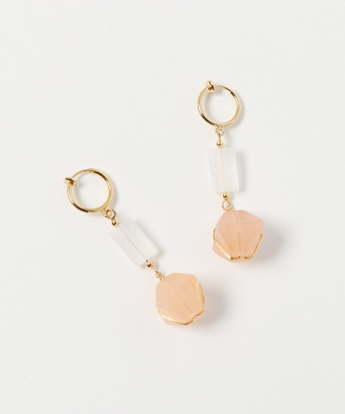 PLAIN CLOTHING(プレーンクロージング)の「ストーンイヤリング【PLAIN CLOTHING】(イヤリング・レディース・ターコイズブルー/ホワイト/ピンク/ミント・FREE)」の9枚目の写真