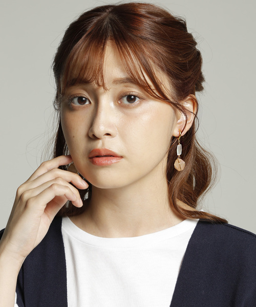 PLAIN CLOTHING(プレーンクロージング)の「ストーンイヤリング【PLAIN CLOTHING】(イヤリング・レディース・ターコイズブルー/ホワイト/ピンク/ミント・FREE)」の13枚目の写真