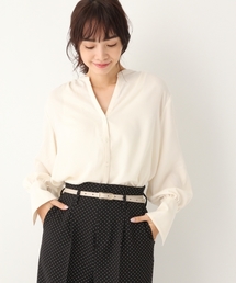 A part by | Vサテンスキッパーブラウス 768816 (シャツ/ブラウス)