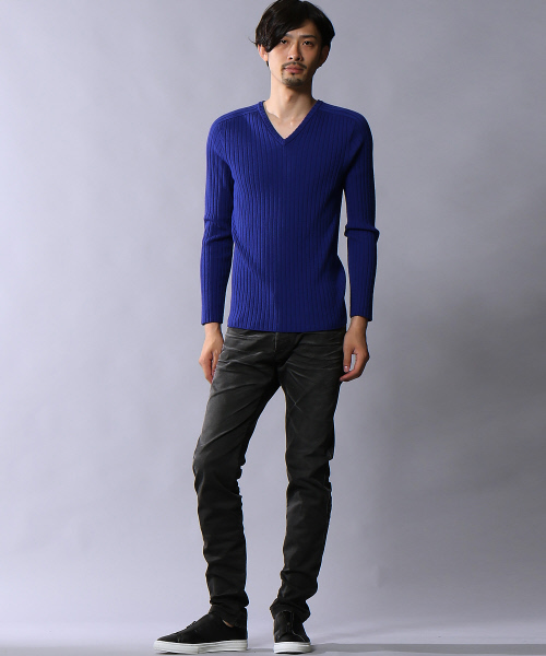 5351 POUR LES HOMMES（ゴーサンゴーイチプールオム）の「ブラックコーティングストレッチチノパン（チノパンツ・メンズ・ブラック/ボルドー/カーキ・44/46/48/50）」の21枚目の写真