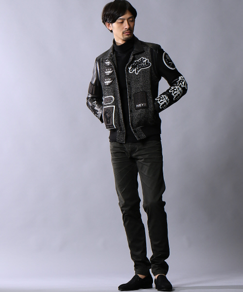 5351 POUR LES HOMMES（ゴーサンゴーイチプールオム）の「ブラックコーティングストレッチチノパン（チノパンツ・メンズ・ブラック/ボルドー/カーキ・44/46/48/50）」の12枚目の写真