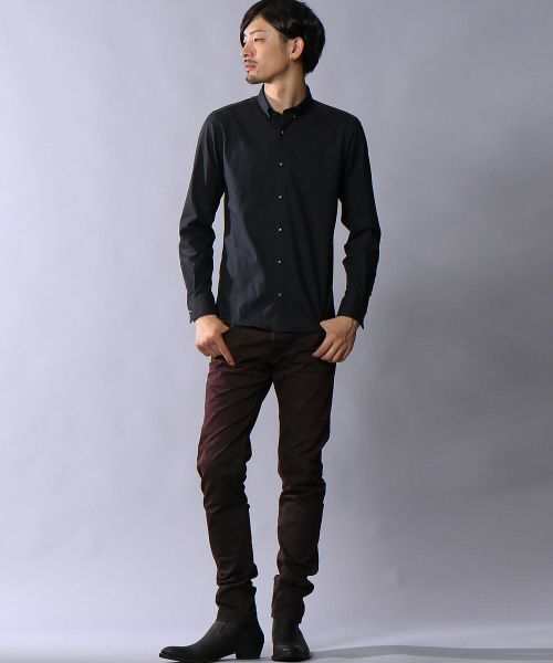 5351 POUR LES HOMMES（ゴーサンゴーイチプールオム）の「ブラックコーティングストレッチチノパン（チノパンツ・メンズ・ブラック/ボルドー/カーキ・44/46/48/50）」の22枚目の写真