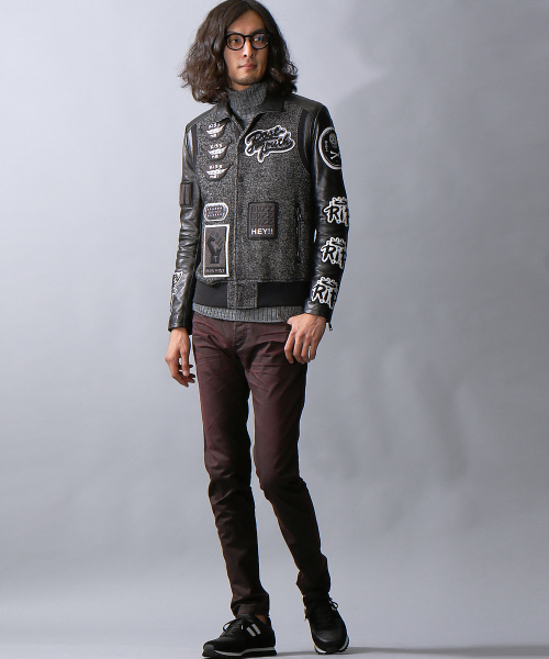 5351 POUR LES HOMMES（ゴーサンゴーイチプールオム）の「ブラックコーティングストレッチチノパン（チノパンツ・メンズ・ブラック/ボルドー/カーキ・44/46/48/50）」の19枚目の写真