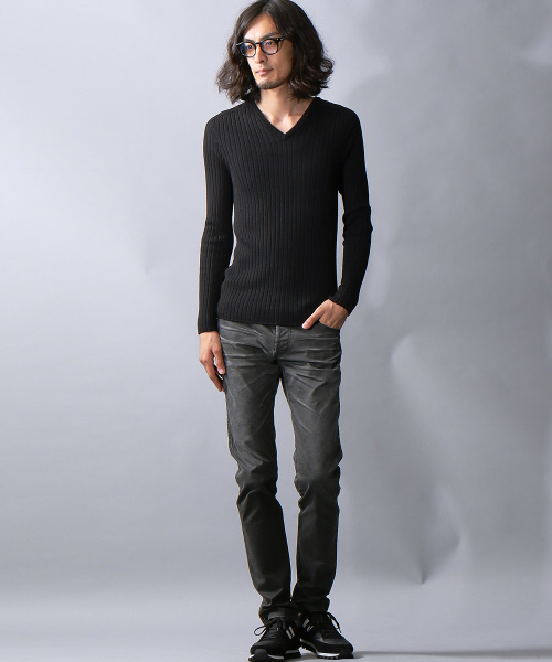 5351 POUR LES HOMMES（ゴーサンゴーイチプールオム）の「ブラックコーティングストレッチチノパン（チノパンツ・メンズ・ブラック/ボルドー/カーキ・44/46/48/50）」の16枚目の写真