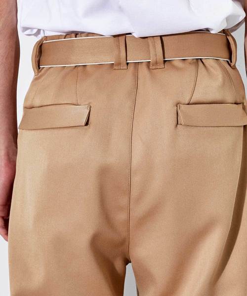 STUDIOUS HIGH（ストゥディオスハイ）の「ホイップドスキンベルテッドワイドパンツ　（その他パンツ・メンズ・ブラウン/ベージュ/ブラック・1/2）」の11枚目の写真