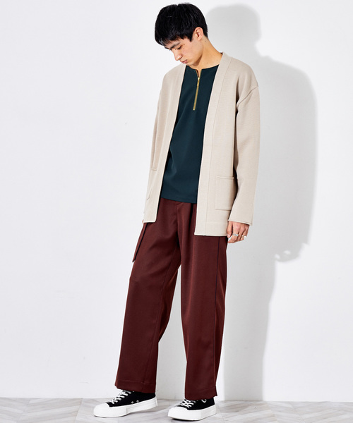 STUDIOUS HIGH（ストゥディオスハイ）の「ホイップドスキンベルテッドワイドパンツ　（その他パンツ・メンズ・ブラウン/ベージュ/ブラック・1/2）」の6枚目の写真