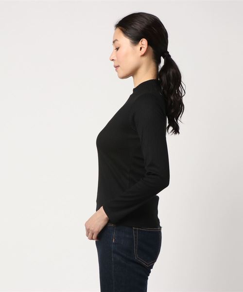 one way（ワンウェイ）の「プチハイネックリブカットソー（Tシャツ/カットソー・レディース・ホワイト/ブラック/ラベンダー/ライトイエロー・M）」の6枚目の写真