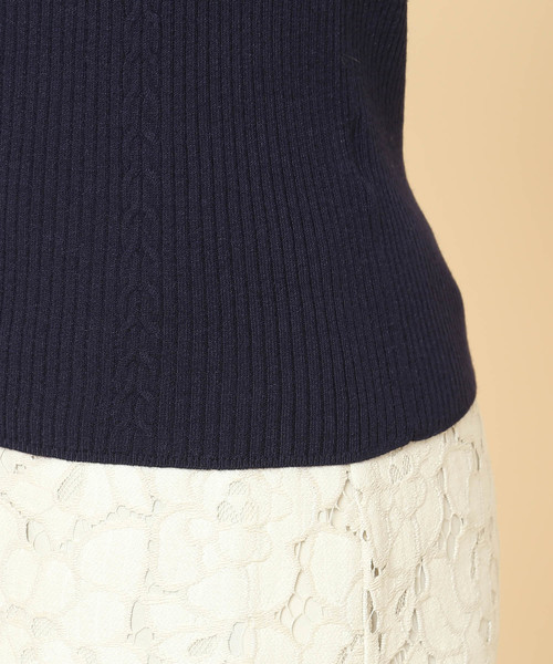 ROPE' PICNIC（ロペピクニック）の「ギザギザ衿リブプルオーバー（ニット/セーター・レディース・ホワイト/グリーン/ネイビー・38/40）」の10枚目の写真