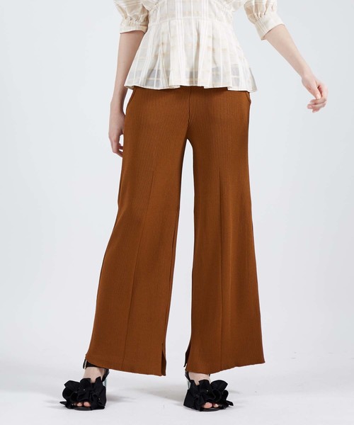 UNITED TOKYO（ユナイテッドトウキョウ）の「リブパンツ（その他パンツ・レディース・ブラック/キャメル/オフホワイト・1）」の13枚目の写真