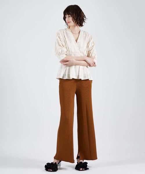 UNITED TOKYO（ユナイテッドトウキョウ）の「リブパンツ（その他パンツ・レディース・ブラック/キャメル/オフホワイト・1）」の11枚目の写真