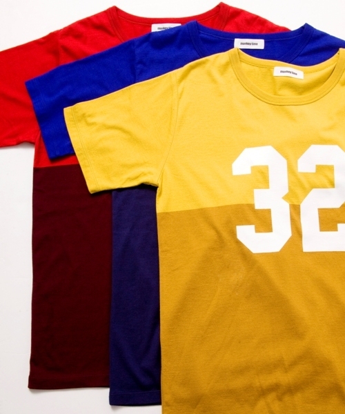 MONKEY TIME（モンキータイム）の「MT∴ パネル ナンバープリント クルーネック SSL ◆ §4（Tシャツ/カットソー・メンズ・ロイヤルブルー/イエロー/レッド・SMALL/MEDIUM/LARGE）」の8枚目の写真