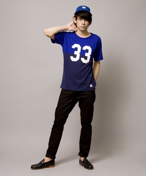 MONKEY TIME（モンキータイム）の「MT∴ パネル ナンバープリント クルーネック SSL ◆ §4（Tシャツ/カットソー・メンズ・ロイヤルブルー/イエロー/レッド・SMALL/MEDIUM/LARGE）」の10枚目の写真