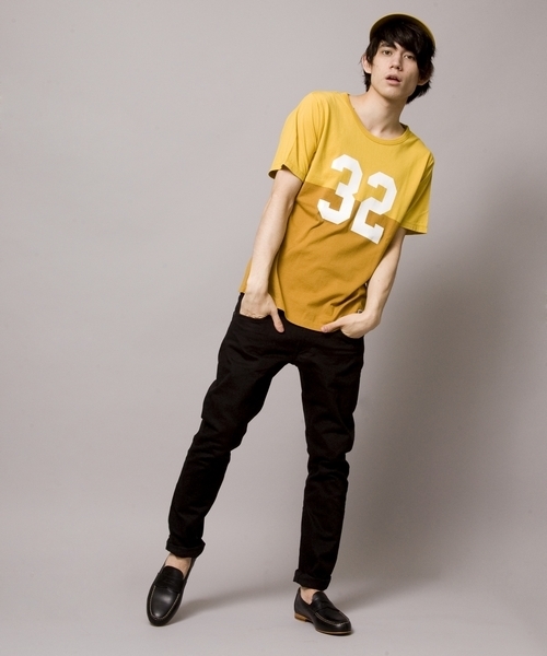 MONKEY TIME（モンキータイム）の「MT∴ パネル ナンバープリント クルーネック SSL ◆ §4（Tシャツ/カットソー・メンズ・ロイヤルブルー/イエロー/レッド・SMALL/MEDIUM/LARGE）」の11枚目の写真