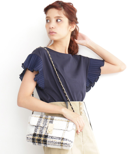 FREE'S MART(フリーズマート)の「プリーツスリーブシルケットカットソー●(Tシャツ/カットソー・レディース・ホワイト/ブルー/ネイビー/カーキ・FREE)」の16枚目の写真