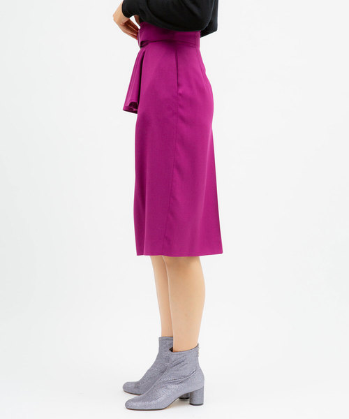 UNITED TOKYO（ユナイテッドトウキョウ）の「ベルテッドラッフルタイトスカート（スカート・レディース・パープル/ブラック/グレー・1）」の6枚目の写真