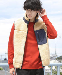 coen | ボアフリースレトロアウトドアベスト(その他アウター)