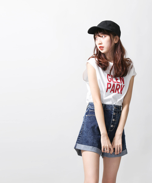 WEGO（ウィゴー）の「WEGO/ハイライズボタンフライステッチショーツ（デニムパンツ・レディース・ダークインディゴブルー/その他1/インディゴブルー/ブルー系その他/ブラック・LARGE/SMALL/MEDIUM）」の17枚目の写真