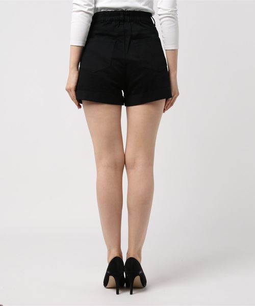 WEGO（ウィゴー）の「WEGO/ハイライズボタンフライステッチショーツ（デニムパンツ・レディース・ダークインディゴブルー/その他1/インディゴブルー/ブルー系その他/ブラック・LARGE/SMALL/MEDIUM）」の10枚目の写真