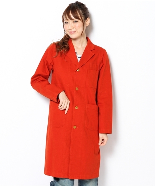 BEAMS BOY（ビームスボーイ）の「BEAMS BOY / チノ ショップコート（その他アウター・レディース・カーキ/オレンジ/ネイビー/パープル・ONE SIZE）」の4枚目の写真