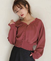 one after another NICE CLAUP | レース付き前開きブラウス(シャツ/ブラウス)