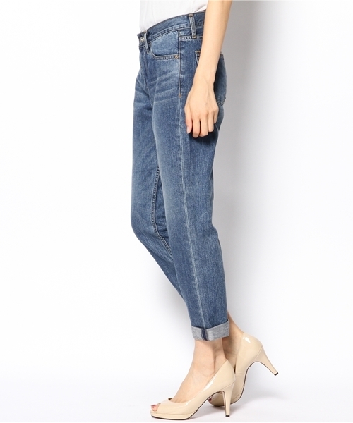 Another Edition（アナザーエディション）の「AE SLIM BOYS DNM Ⅲ（デニムパンツ・レディース・オフホワイト/コバルトブルー・SMALL/MEDIUM）」の3枚目の写真