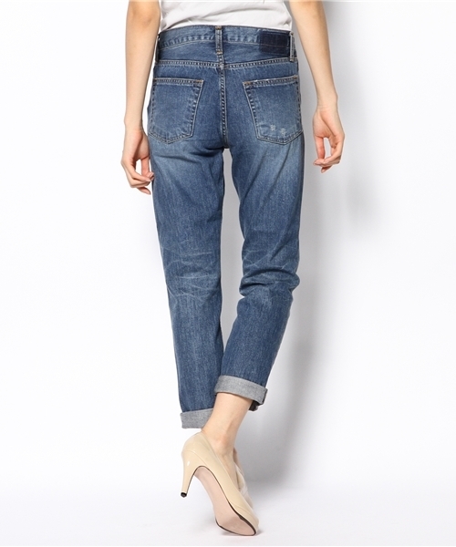 Another Edition（アナザーエディション）の「AE SLIM BOYS DNM Ⅲ（デニムパンツ・レディース・オフホワイト/コバルトブルー・SMALL/MEDIUM）」の4枚目の写真