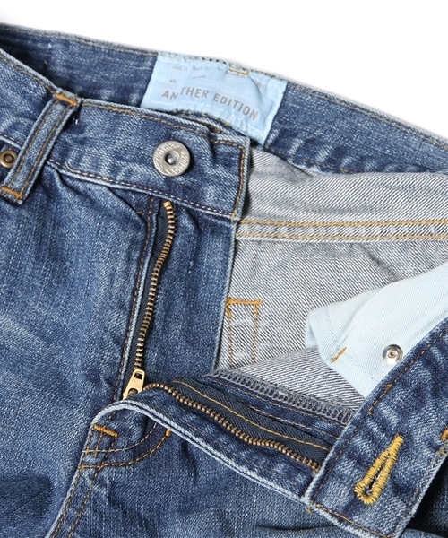 Another Edition（アナザーエディション）の「AE SLIM BOYS DNM Ⅲ（デニムパンツ・レディース・オフホワイト/コバルトブルー・SMALL/MEDIUM）」の9枚目の写真