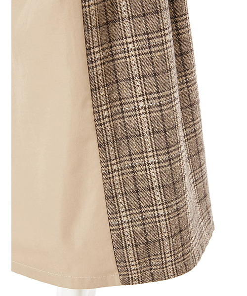 fifth（フィフス）の「グレンチェックトレンチロングスカート  