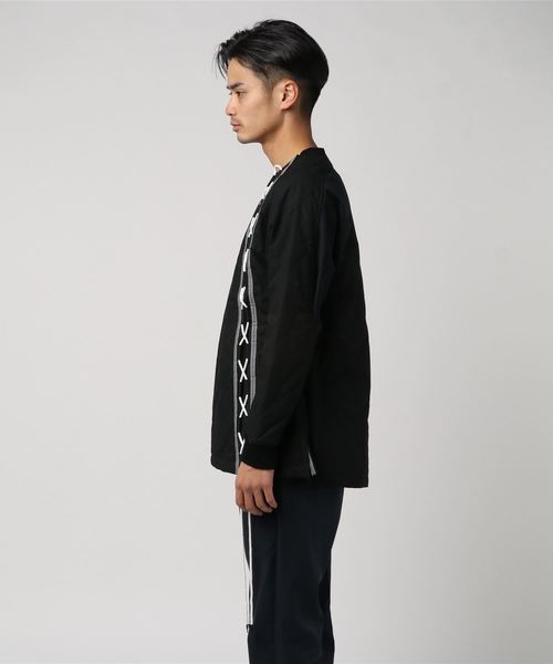 WHITE MOUNTAINEERING（ホワイトマウンテニアリング）の「【White Mountaineering】PRIMALOFT キルトレースアッププルオーバージャケット（ミリタリージャケット・メンズ・ブラック/カーキ・1/2/3）」の4枚目の写真