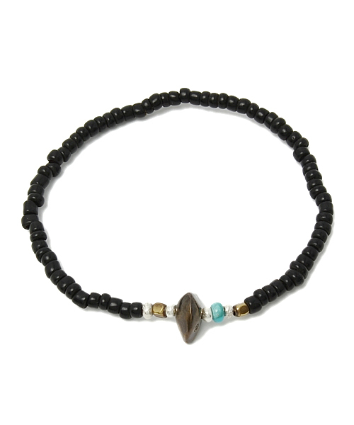 SunKu（サンク）の「Antique Beads Bracelet-Black（ブレスレット・メンズ・ブラック・FREE）」の5枚目の写真