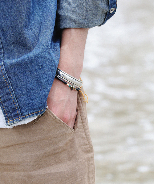 SunKu（サンク）の「Antique Beads Bracelet-Black（ブレスレット・メンズ・ブラック・FREE）」の6枚目の写真