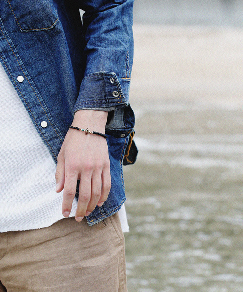 SunKu（サンク）の「Antique Beads Bracelet-Black（ブレスレット・メンズ・ブラック・FREE）」の9枚目の写真
