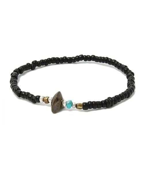SunKu（サンク）の「Antique Beads Bracelet-Black（ブレスレット・メンズ・ブラック・FREE）」の3枚目の写真