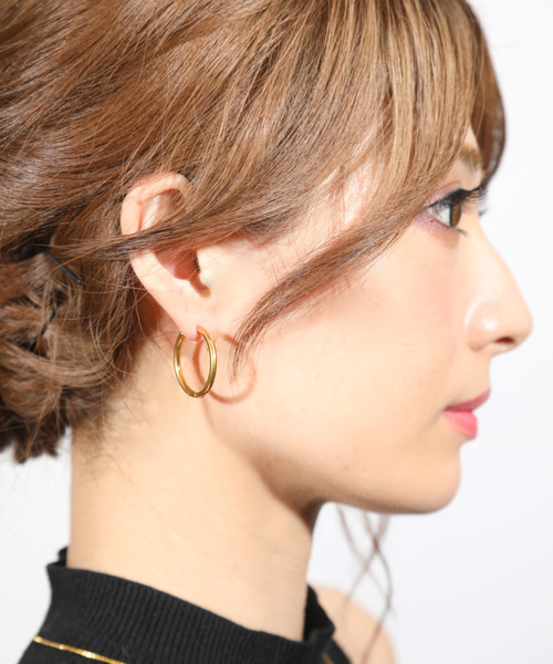 SBG（エスビー）の「SBG サージカルステンレスフープピアス / 金属アレルギー対応（ピアス（両耳用）・メンズ・シルバー/ゴールド/ブラック/ピンクゴールド/ブルー/ブラック系その他/ピンク系その他/ゴールド系その他/ブルー系その他/シルバー系その他・8/10/12/20/16/14）」の8枚目の写真