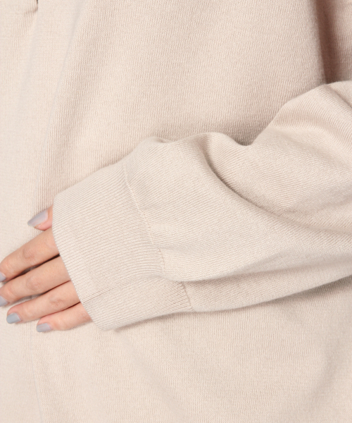 LOWRYS FARM(ローリーズファーム)の「12GBIGポロプルオーバー 819851(ニット/セーター・レディース・ブラック/ベージュ・FREE)」の6枚目の写真