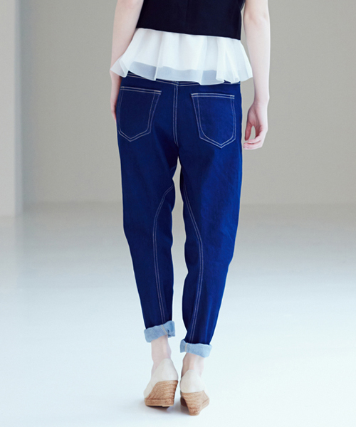 Another Edition（アナザーエディション）の「【WEB限定】aeﾘｯﾀｲCUTTING DNM 5POC #（デニムパンツ・レディース・ホワイト/コバルトブルー/ネイビー・SMALL/MEDIUM/LARGE）」の7枚目の写真